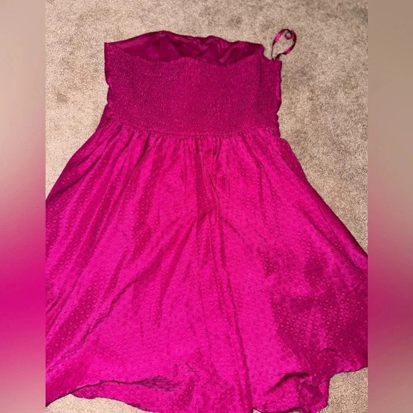 - HOT PINK BAND OF THE FREE MINI CORSET TOP STRAPLESS DRESS WITH POCKETS MEDIUM - Picture 14 of 16